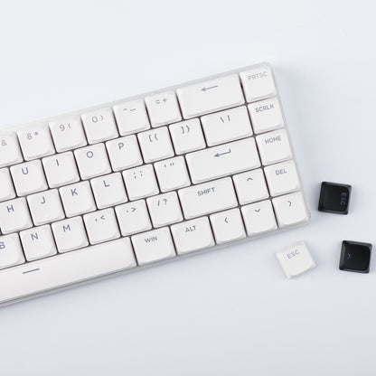 YMDK Ultra-slim Low Profile Keycaps 127 Keys Dye-Sub JWA Profile Backlit Shine Through Keycap for nuphy keychron 61/68/87/98/104/108 MX Ultra-Slim Keyboard
