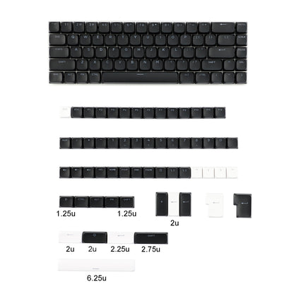 YMDK Ultra-slim Low Profile Keycaps 127 Keys Dye-Sub JWA Profile Backlit Shine Through Keycap for nuphy keychron 61/68/87/98/104/108 MX Ultra-Slim Keyboard