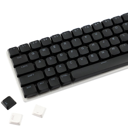 YMDK Ultra-slim Low Profile Keycaps 127 Keys Dye-Sub JWA Profile Backlit Shine Through Keycap for nuphy keychron 61/68/87/98/104/108 MX Ultra-Slim Keyboard