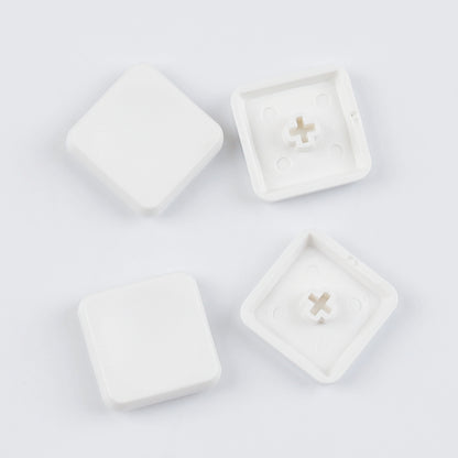 YMDK Square Round 1u Low Profile Blank Black White Keycaps PBT Material DIY for Kailh Choc 1350/1353 Switch Mechanical Keyboard