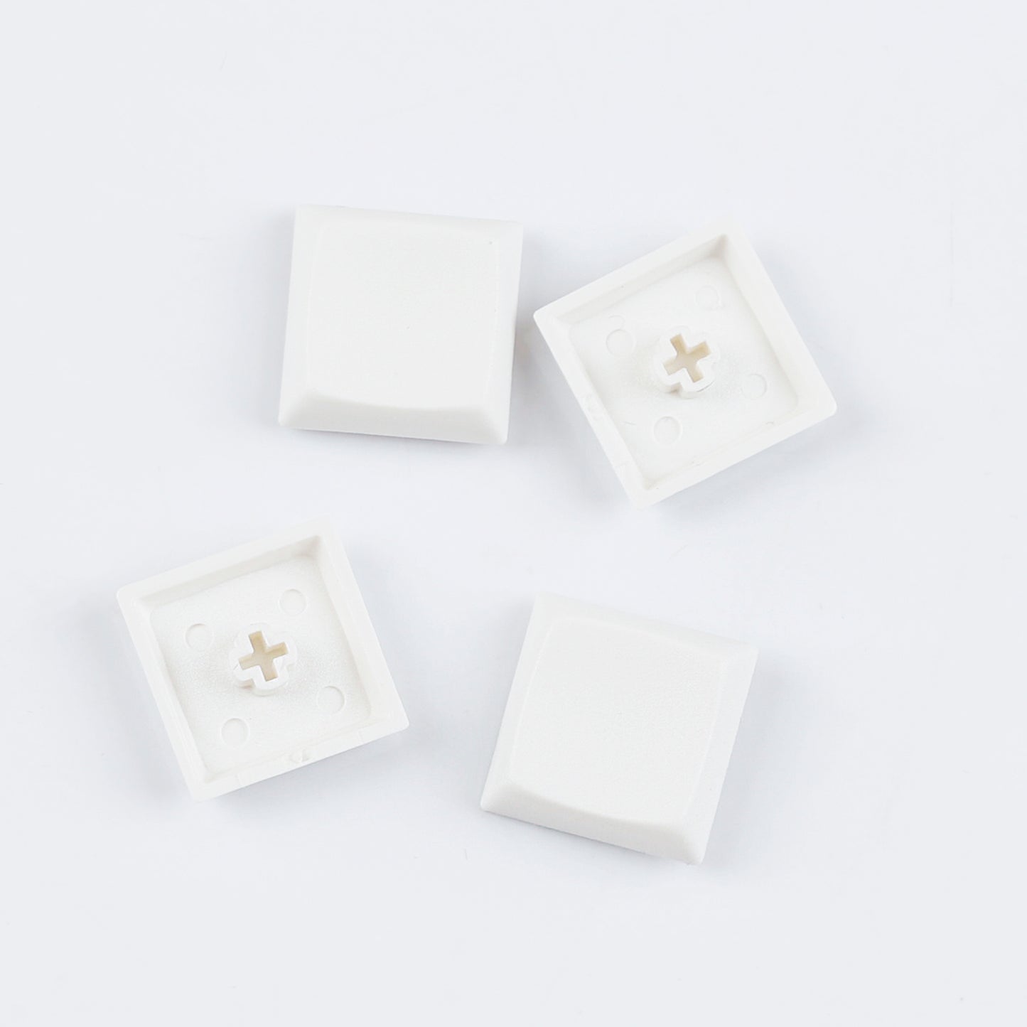 YMDK Square Round 1u Low Profile Blank Black White Keycaps PBT Material DIY for Kailh Choc 1350/1353 Switch Mechanical Keyboard