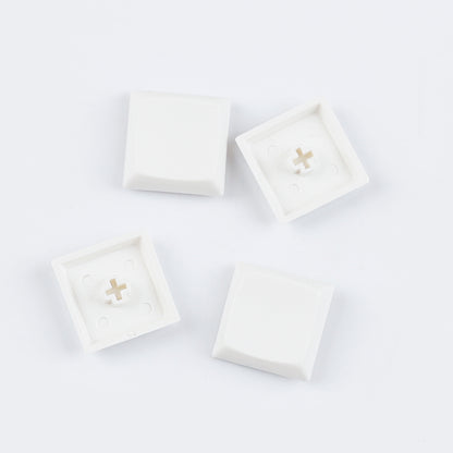 YMDK Square Round 1u Low Profile Blank Black White Keycaps PBT Material DIY for Kailh Choc 1350/1353 Switch Mechanical Keyboard