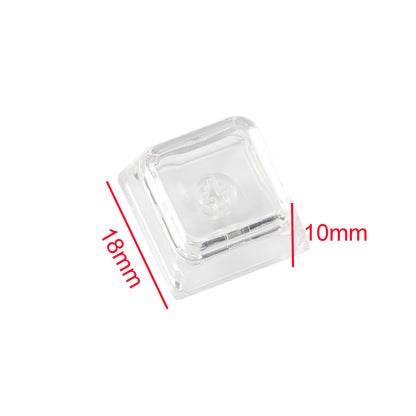 YMDK XDA Profile Transparent Cover Cap 1u Double-layer Design DIY Removable Stickers Blank PC Keycaps for MX Mechanical Keyboard