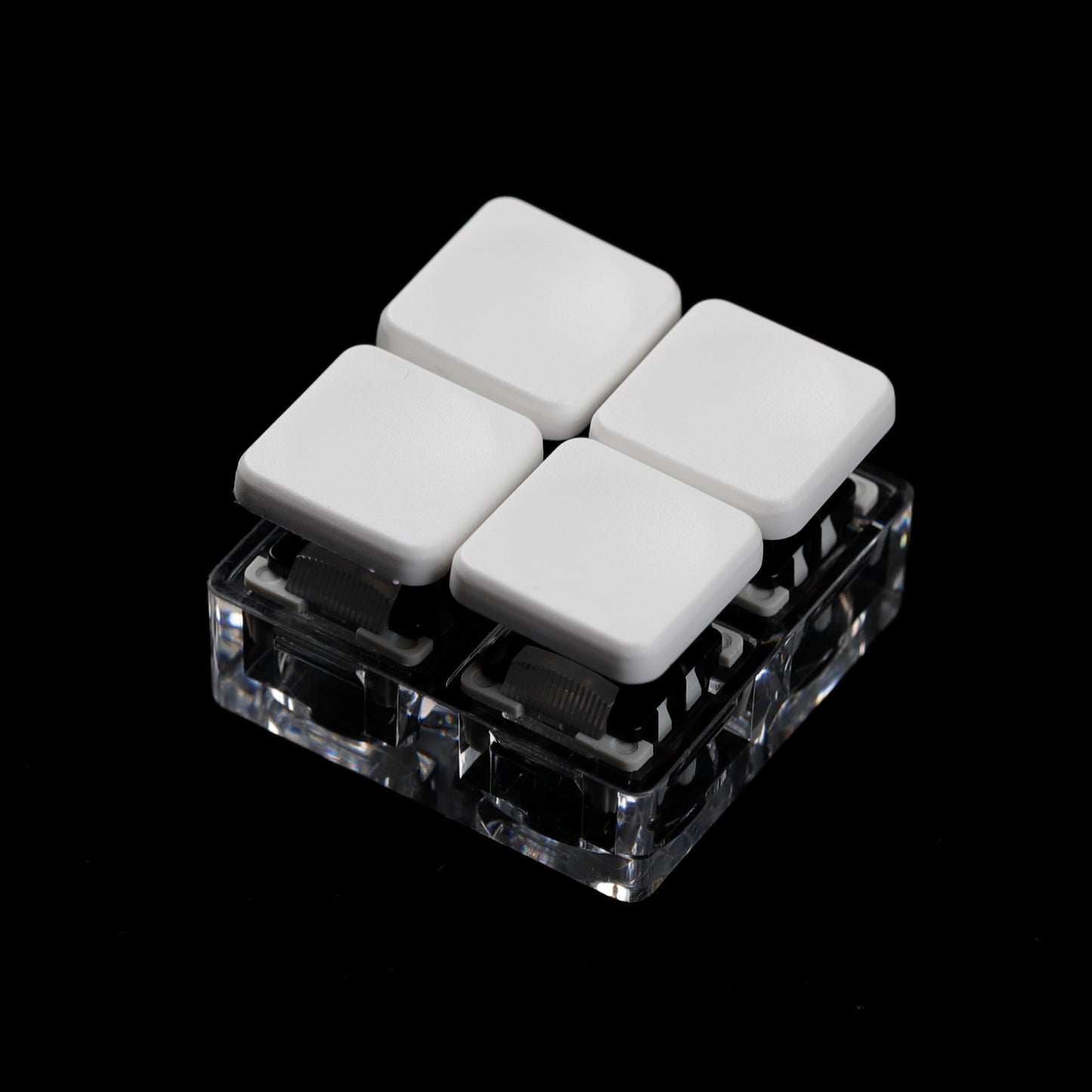 YMDK Square Round 1u Low Profile Blank Black White Keycaps PBT Material DIY for Kailh Choc 1350/1353 Switch Mechanical Keyboard