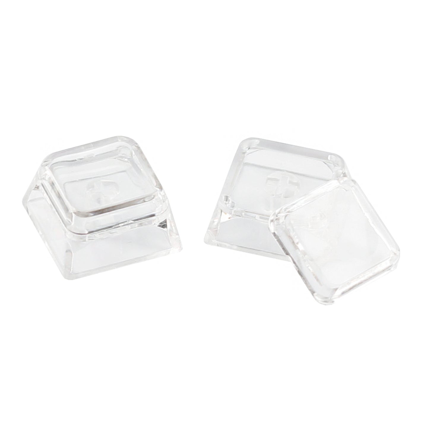 YMDK XDA Profile Transparent Cover Cap 1u Double-layer Design DIY Removable Stickers Blank PC Keycaps for MX Mechanical Keyboard