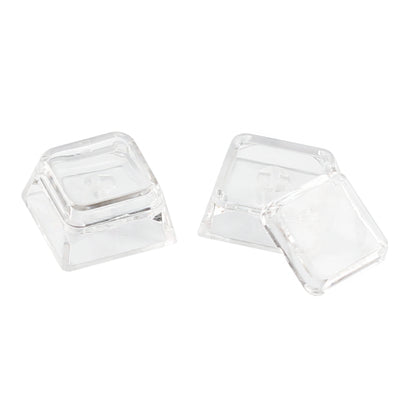 YMDK XDA Profile Transparent Cover Cap 1u Double-layer Design DIY Removable Stickers Blank PC Keycaps for MX Mechanical Keyboard