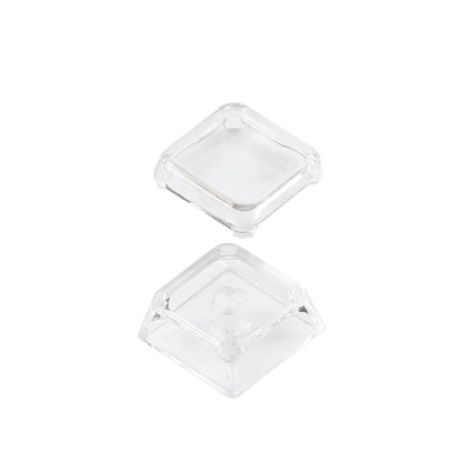 YMDK XDA Profile Transparent Cover Cap 1u Double-layer Design DIY Removable Stickers Blank PC Keycaps for MX Mechanical Keyboard