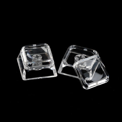 YMDK XDA Profile Transparent Cover Cap 1u Double-layer Design DIY Removable Stickers Blank PC Keycaps for MX Mechanical Keyboard
