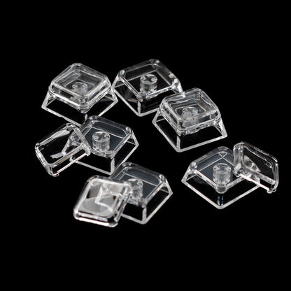 YMDK XDA Profile Transparent Cover Cap 1u Double-layer Design DIY Removable Stickers Blank PC Keycaps for MX Mechanical Keyboard
