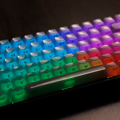 YMDK 119 Keys Jellyfish Keycaps Side Print Shine Through MDA Profile PC Material Custom Keycap for MX Mechanical Keyboards