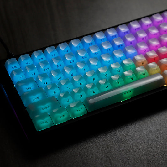 YMDK 119 Keys Jellyfish Keycaps Side Print Shine Through MDA Profile PC Material Custom Keycap for MX Mechanical Keyboards