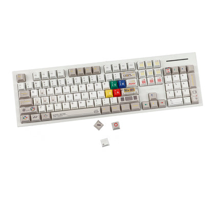 YMDK 149 Keys Retro Reminiscence Theme Keycap PBT Dye Sub Cherry Profile Keycaps for 61/64/87/104/108 MX Mechanical Keyboard