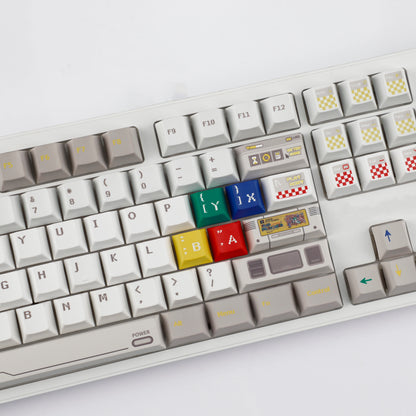 YMDK 149 Keys Retro Reminiscence Theme Keycap PBT Dye Sub Cherry Profile Keycaps for 61/64/87/104/108 MX Mechanical Keyboard