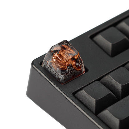 YMDK Dinosaur Resin Personalized Keycaps 1u R4 Novel Cool Key Caps for MX Mechanical Keyboards