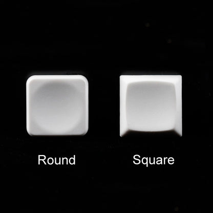 YMDK Square Round 1u Low Profile Blank Black White Keycaps PBT Material DIY for Kailh Choc 1350/1353 Switch Mechanical Keyboard