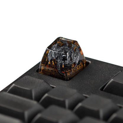 YMDK Dinosaur Resin Personalized Keycaps 1u R4 Novel Cool Key Caps for MX Mechanical Keyboards