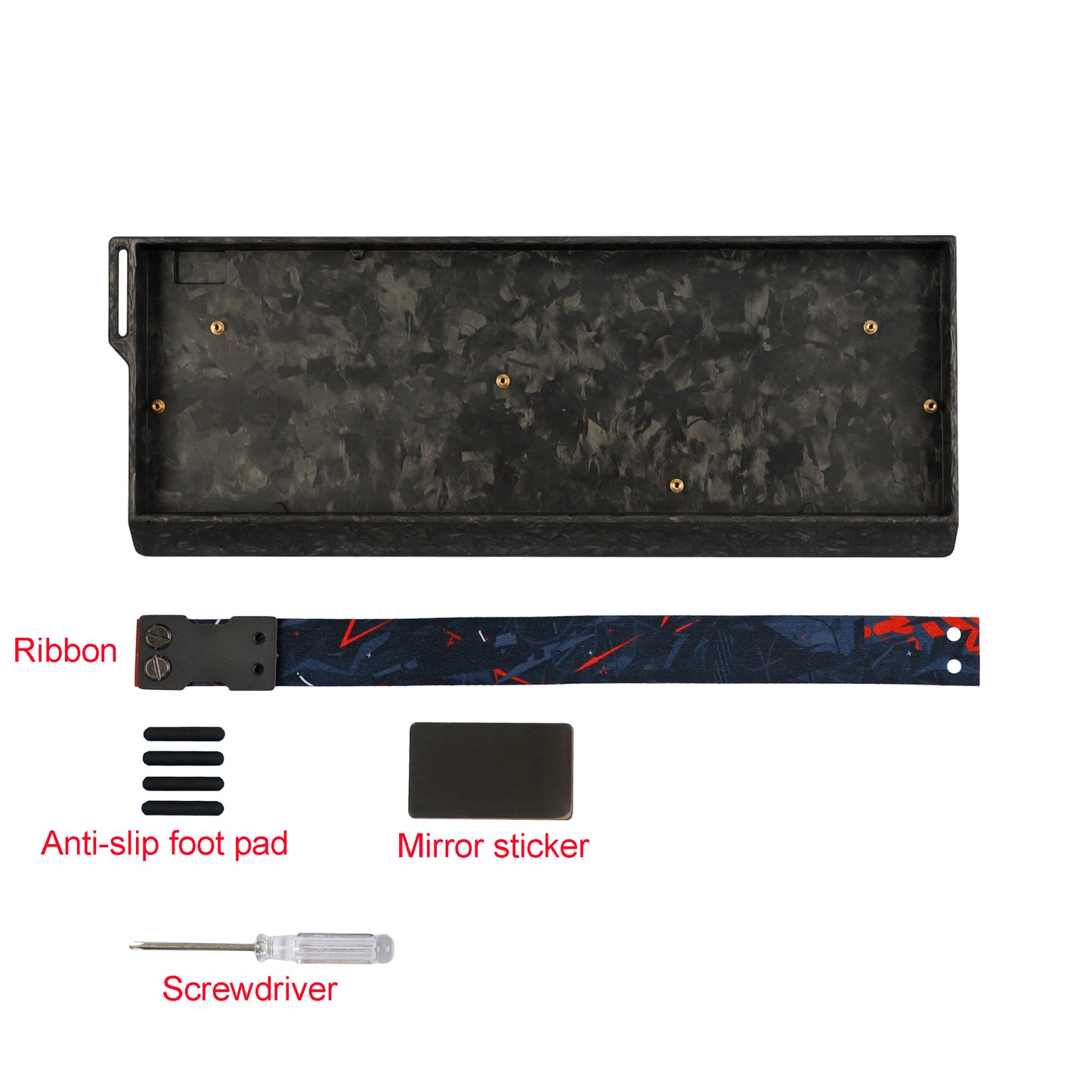 CNC Pure Carbon Fiber Black Unibody Durable Sturdy Case for 60% Wooting60/GH60 Custom Magnetic Keyboards