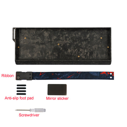 CNC Pure Carbon Fiber Black Unibody Durable Sturdy Case for 60% Wooting60/GH60 Custom Magnetic Keyboards