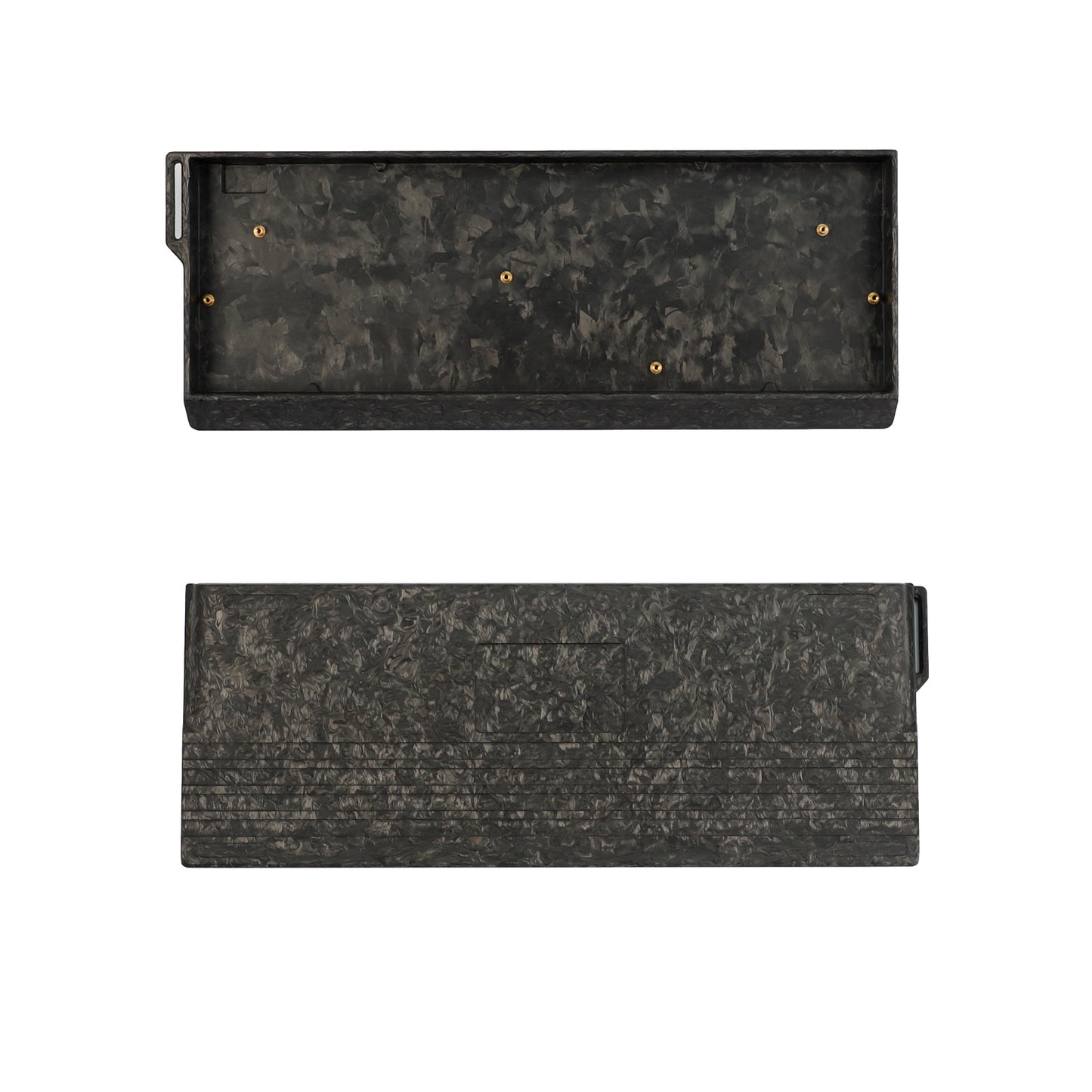 CNC Pure Carbon Fiber Black Unibody Durable Sturdy Case for 60% Wooting60/GH60 Custom Magnetic Keyboards