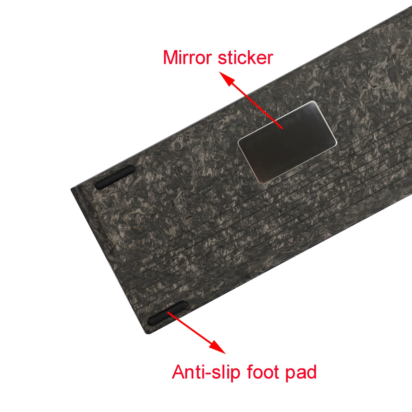 CNC Pure Carbon Fiber Black Unibody Durable Sturdy Case for 60% Wooting60/GH60 Custom Magnetic Keyboards