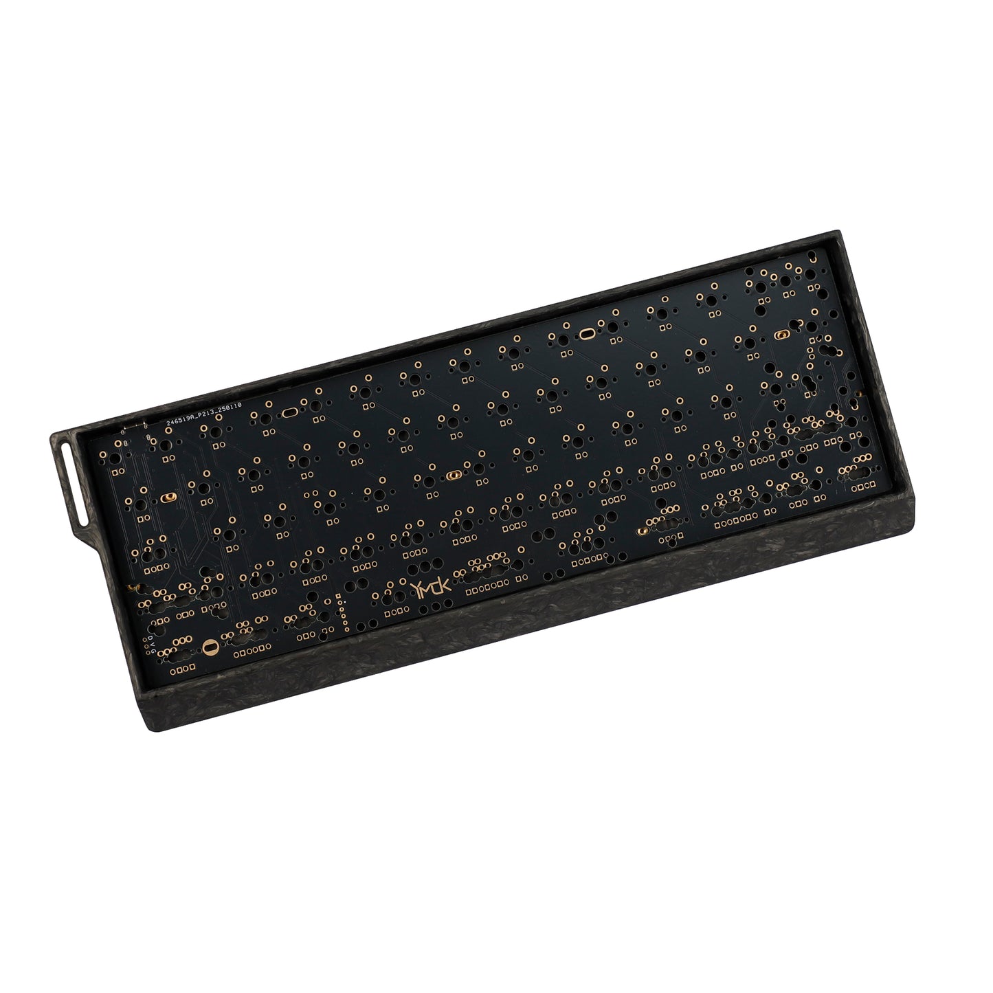 CNC Pure Carbon Fiber Black Unibody Durable Sturdy Case for 60% Wooting60/GH60 Custom Magnetic Keyboards