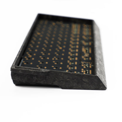 CNC Pure Carbon Fiber Black Unibody Durable Sturdy Case for 60% Wooting60/GH60 Custom Magnetic Keyboards
