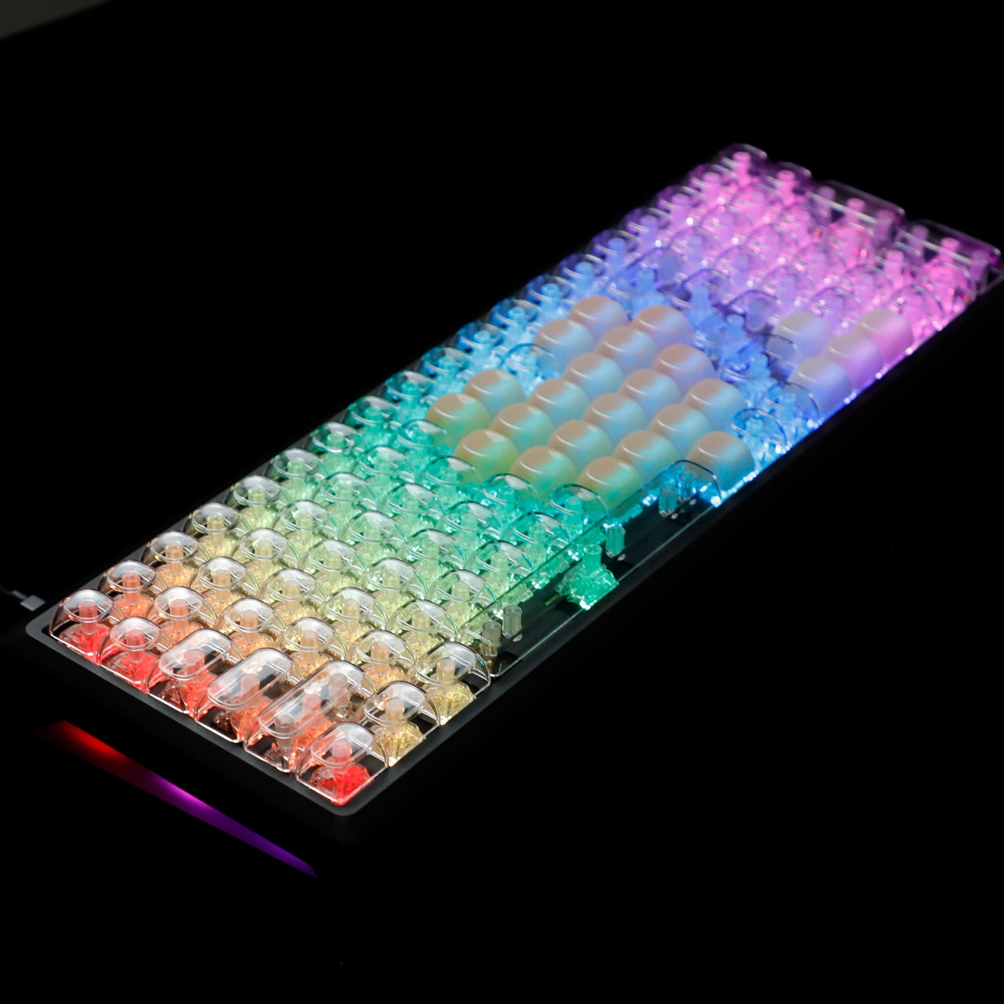 YMDK Pure White MOA Profile Keycap 129 Key Simple Style PBT Dye Sublimation Custom Keycaps for 61/68/84/87/98/104/108 MX Mechanical Keyboard