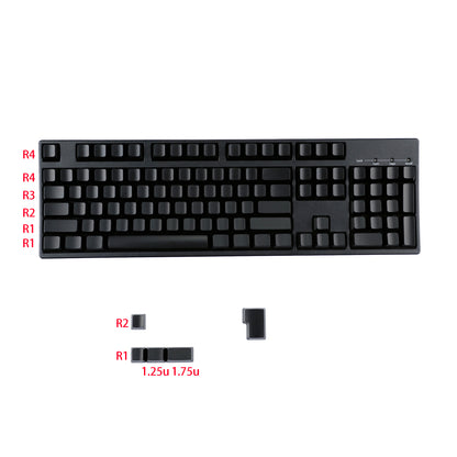 YMDK 108 Keys Black White Blank ABS Spray-painted OEM XDA Profile Keycaps for MX Mechanical Keyboards DIY Laser Engraving