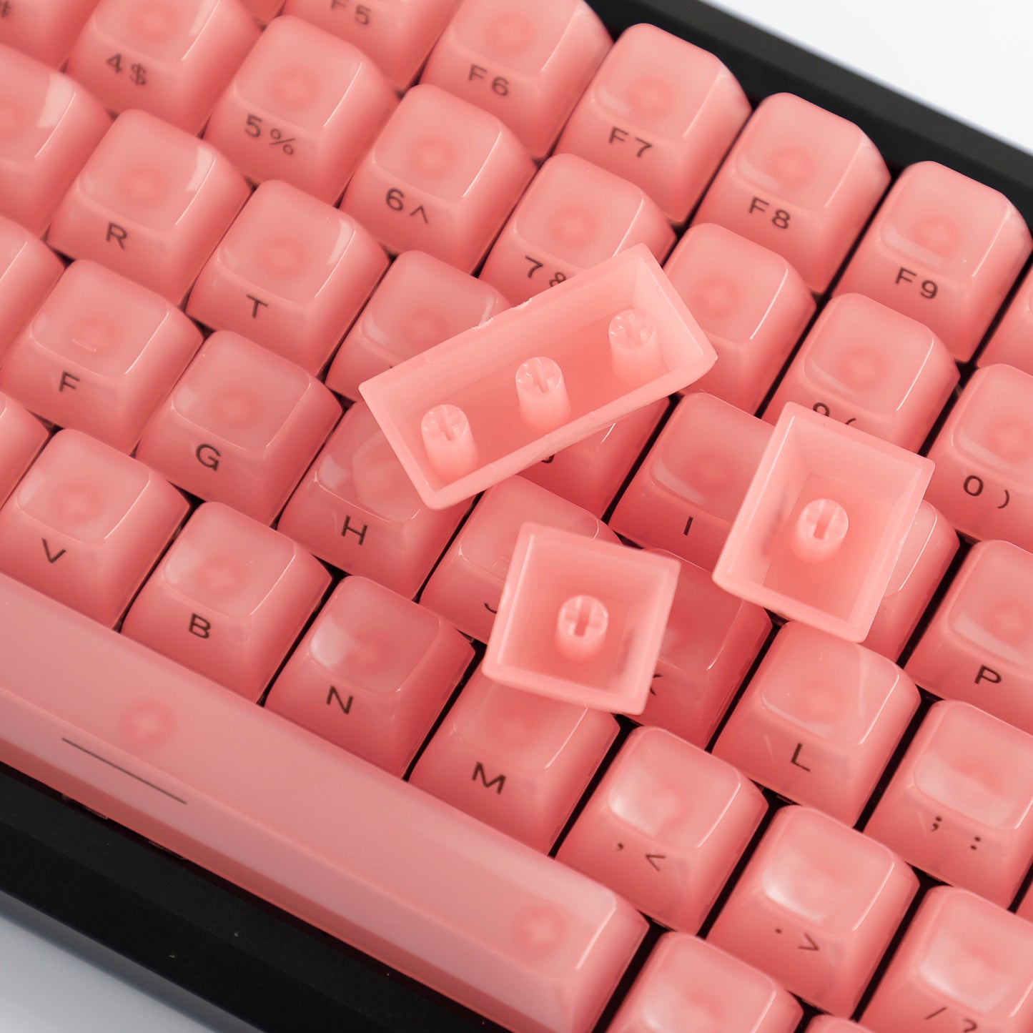 YMDK 119 Keys Jellyfish Keycaps Side Print Shine Through MDA Profile PC Material Custom Keycap for MX Mechanical Keyboards