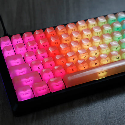 YMDK 119 Keys Jellyfish Keycaps Side Print Shine Through MDA Profile PC Material Custom Keycap for MX Mechanical Keyboards