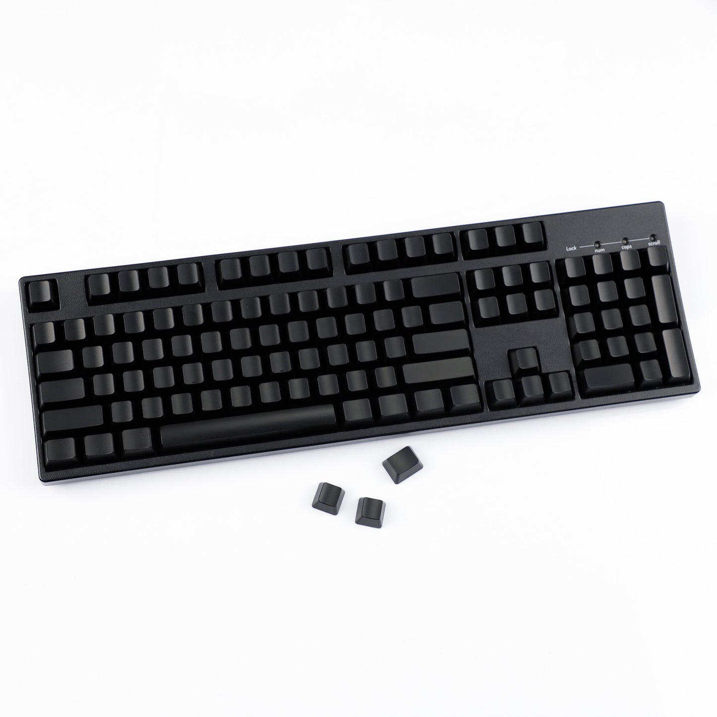 YMDK 108 Keys Black White Blank ABS Spray-painted OEM XDA Profile Keycaps for MX Mechanical Keyboards DIY Laser Engraving