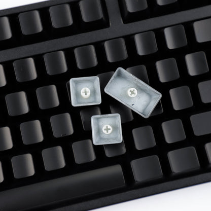 YMDK 108 Keys Black White Blank ABS Spray-painted OEM XDA Profile Keycaps for MX Mechanical Keyboards DIY Laser Engraving