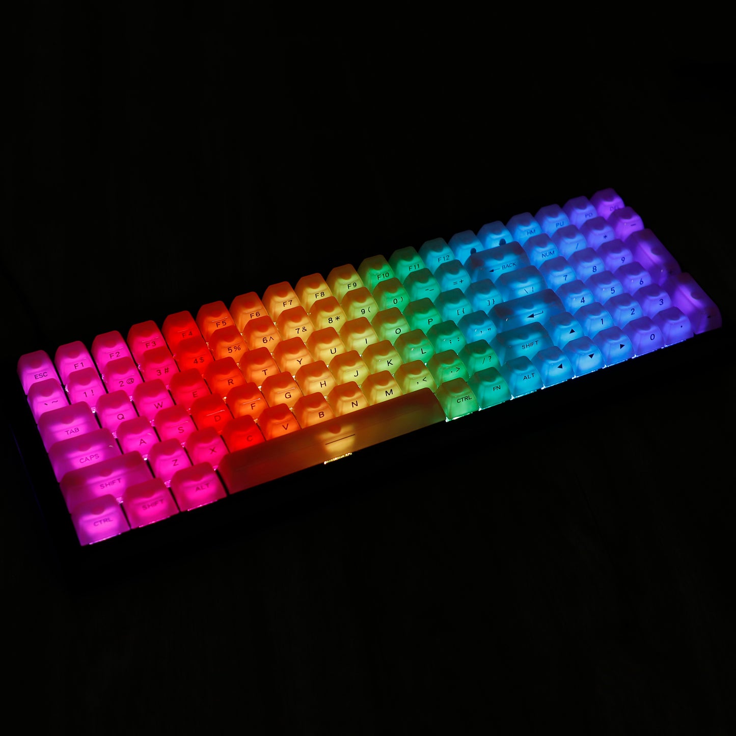 YMDK 119 Keys Jellyfish Keycaps Side Print Shine Through MDA Profile PC Material Custom Keycap for MX Mechanical Keyboards