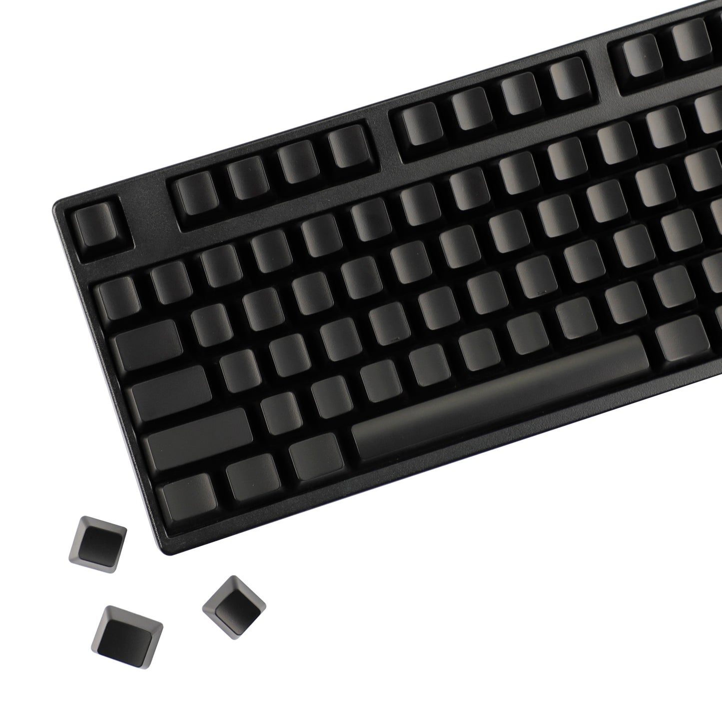 YMDK 108 Keys Black White Blank ABS Spray-painted OEM XDA Profile Keycaps for MX Mechanical Keyboards DIY Laser Engraving