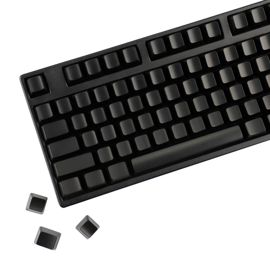 YMDK 108 Keys Black White Blank ABS Spray-painted OEM XDA Profile Keycaps for MX Mechanical Keyboards DIY Laser Engraving