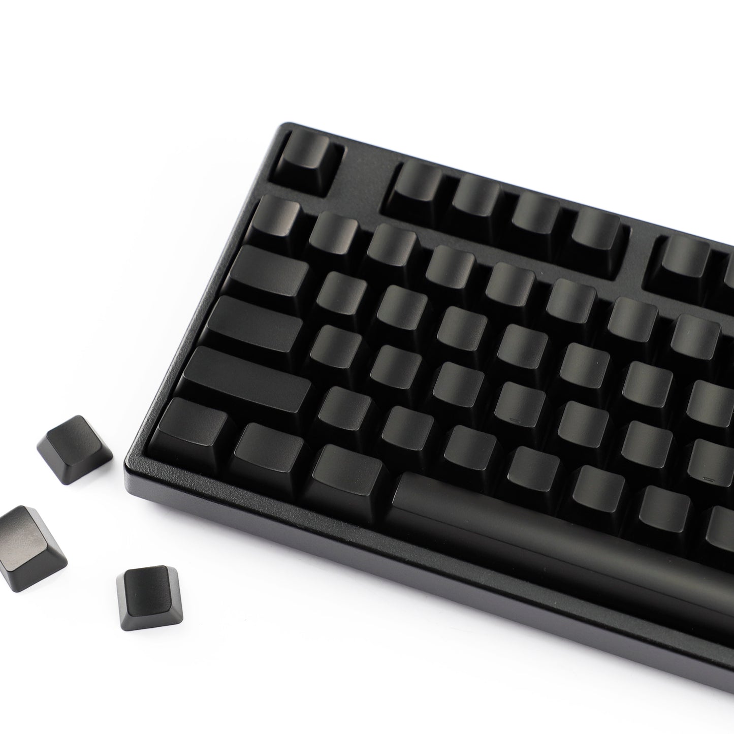 YMDK 108 Keys Black White Blank ABS Spray-painted OEM XDA Profile Keycaps for MX Mechanical Keyboards DIY Laser Engraving