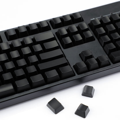 YMDK 108 Keys Black White Blank ABS Spray-painted OEM XDA Profile Keycaps for MX Mechanical Keyboards DIY Laser Engraving