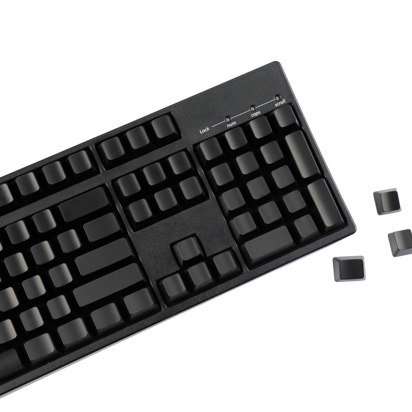 YMDK 108 Keys Black White Blank ABS Spray-painted OEM XDA Profile Keycaps for MX Mechanical Keyboards DIY Laser Engraving