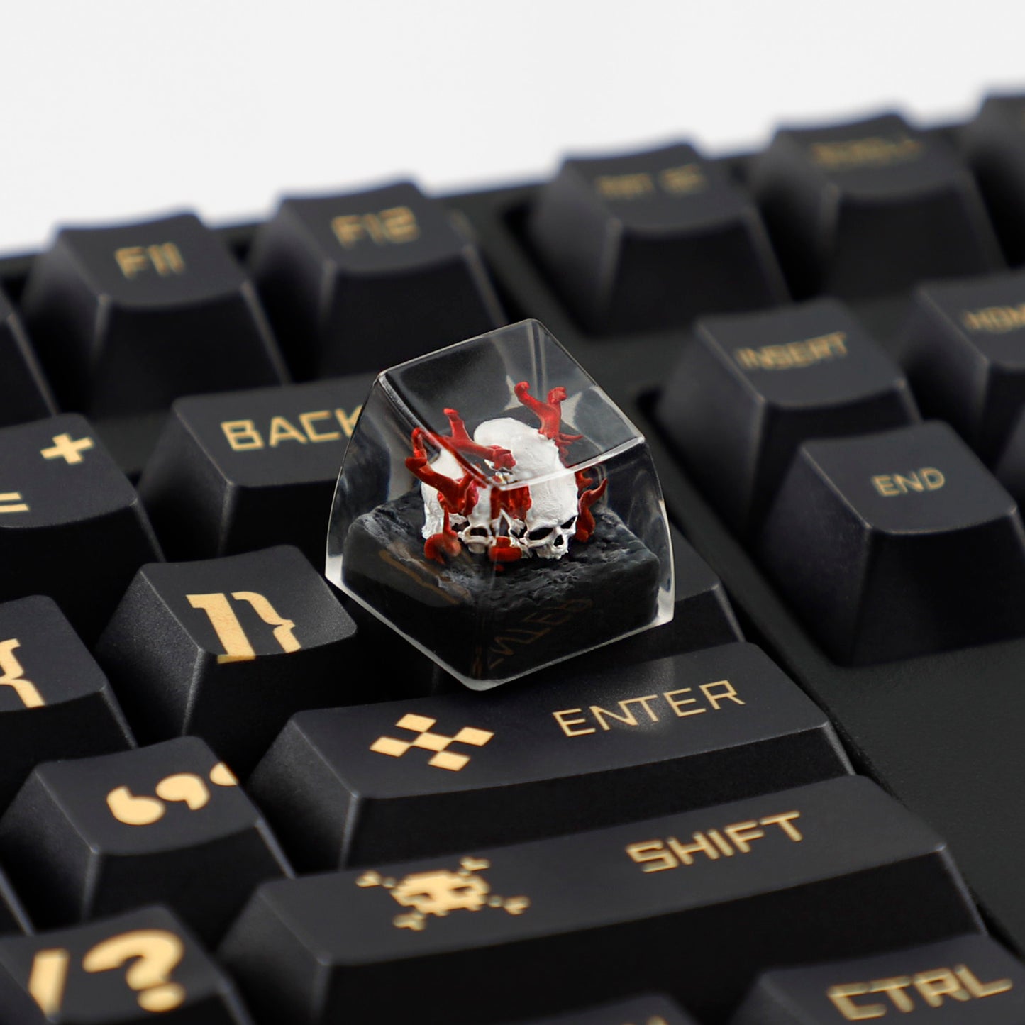 YMDK Resin Skull Personalized Keycaps Creative Homemade Custom Keycaps for MX Mechanical Keyboard