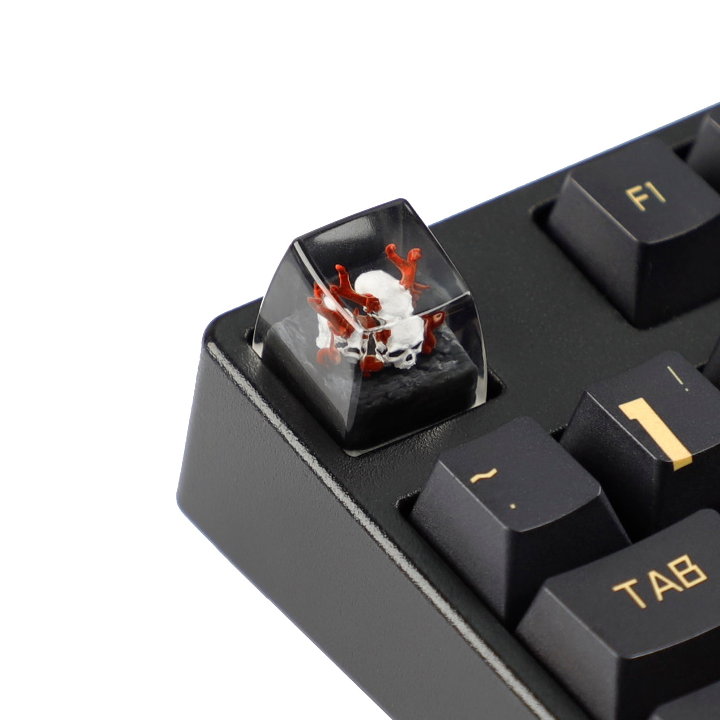 YMDK Resin Skull Personalized Keycaps Creative Homemade Custom Keycaps for MX Mechanical Keyboard