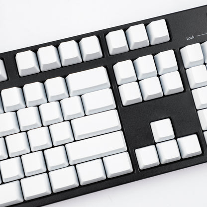 YMDK 108 Keys Black White Blank ABS Spray-painted OEM XDA Profile Keycaps for MX Mechanical Keyboards DIY Laser Engraving