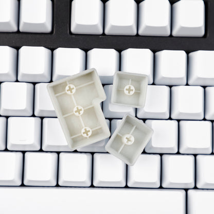 YMDK 108 Keys Black White Blank ABS Spray-painted OEM XDA Profile Keycaps for MX Mechanical Keyboards DIY Laser Engraving