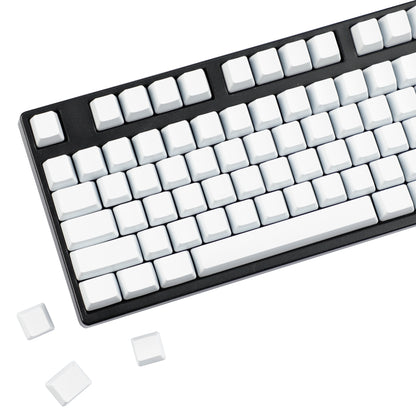 YMDK 108 Keys Black White Blank ABS Spray-painted OEM XDA Profile Keycaps for MX Mechanical Keyboards DIY Laser Engraving