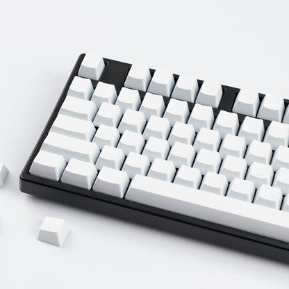 YMDK 108 Keys Black White Blank ABS Spray-painted OEM XDA Profile Keycaps for MX Mechanical Keyboards DIY Laser Engraving