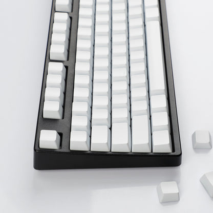YMDK 108 Keys Black White Blank ABS Spray-painted OEM XDA Profile Keycaps for MX Mechanical Keyboards DIY Laser Engraving