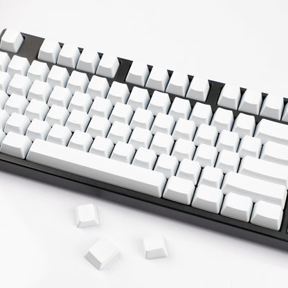 YMDK 108 Keys Black White Blank ABS Spray-painted OEM XDA Profile Keycaps for MX Mechanical Keyboards DIY Laser Engraving