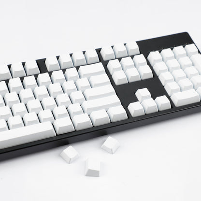 YMDK 108 Keys Black White Blank ABS Spray-painted OEM XDA Profile Keycaps for MX Mechanical Keyboards DIY Laser Engraving