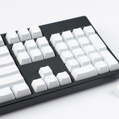 YMDK 108 Keys Black White Blank ABS Spray-painted OEM XDA Profile Keycaps for MX Mechanical Keyboards DIY Laser Engraving