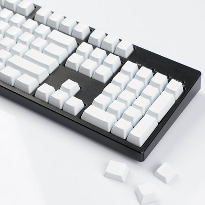 YMDK 108 Keys Black White Blank ABS Spray-painted OEM XDA Profile Keycaps for MX Mechanical Keyboards DIY Laser Engraving