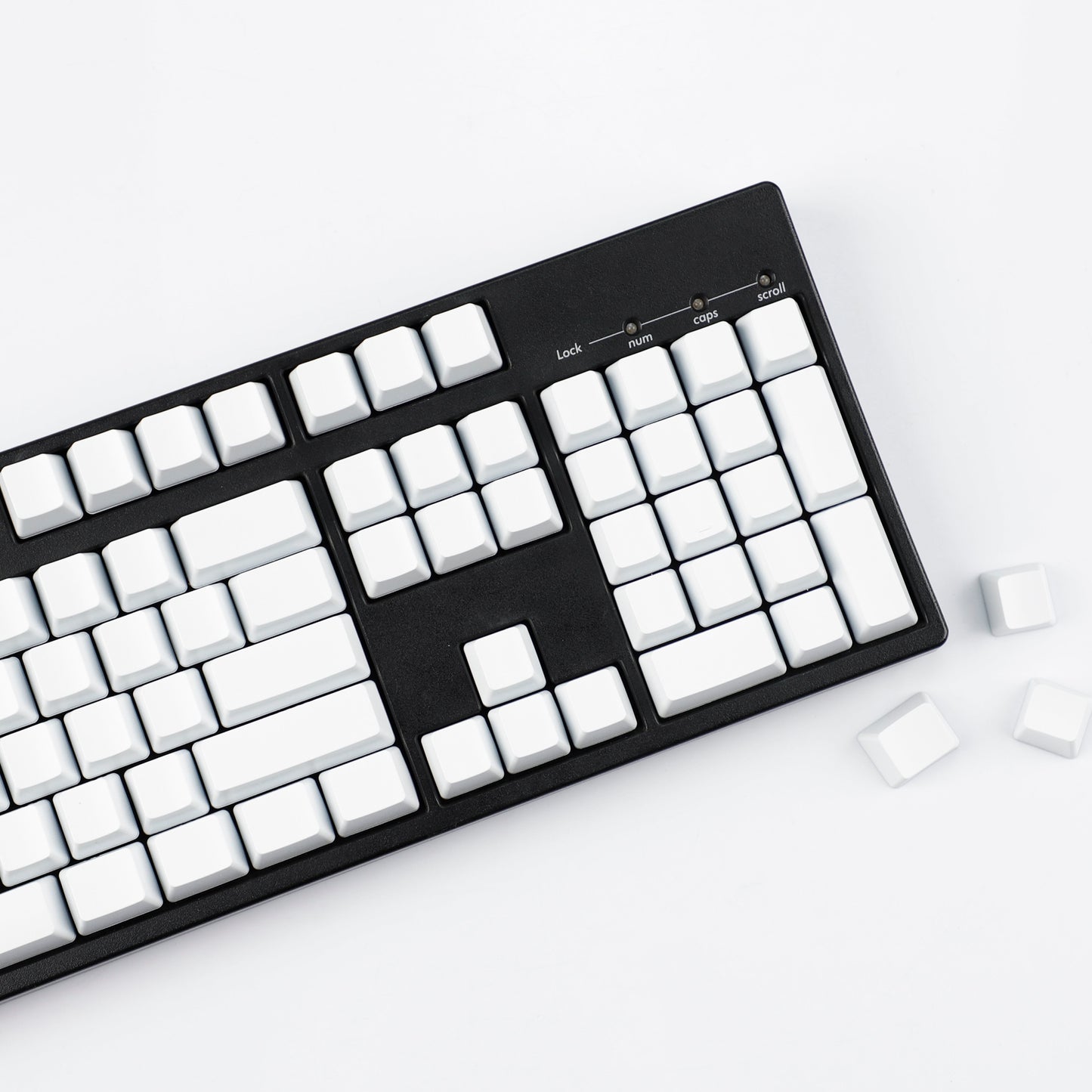 YMDK 108 Keys Black White Blank ABS Spray-painted OEM XDA Profile Keycaps for MX Mechanical Keyboards DIY Laser Engraving